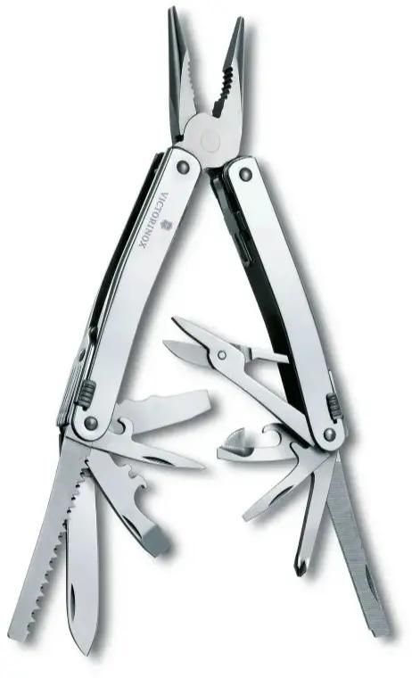 Мультитул Victorinox SwissTool Spirit X Plus Ratchet, 36 функций,  серебристый [3.0236.n]
